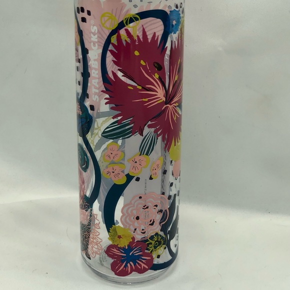 SOLD IN PERSON Beautiful Floral Starbucks Water Bottle - Picture 4 of 4